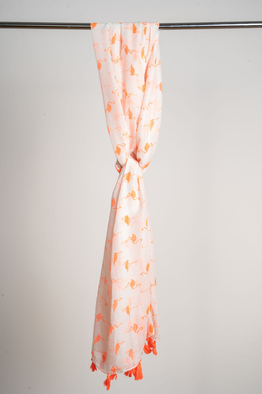 Flamingo Tassel Scarf | Orange Tassel Scarf | LELE Fashion