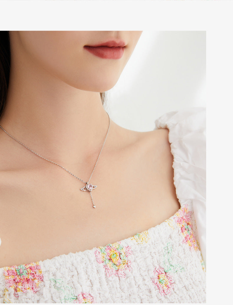 Pink Heart Pendant Necklace