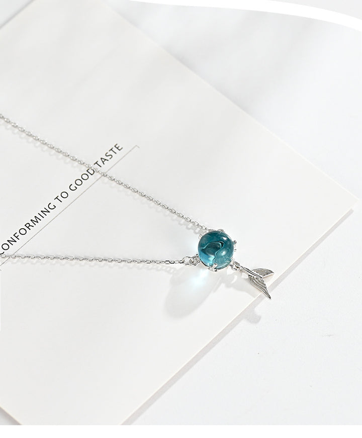 Fish Tail Sterling Silver Necklace