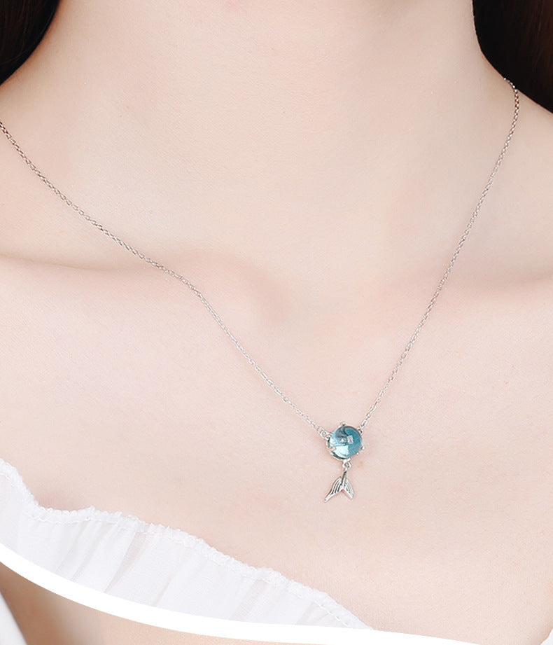 Fish Tail Sterling Silver Necklace