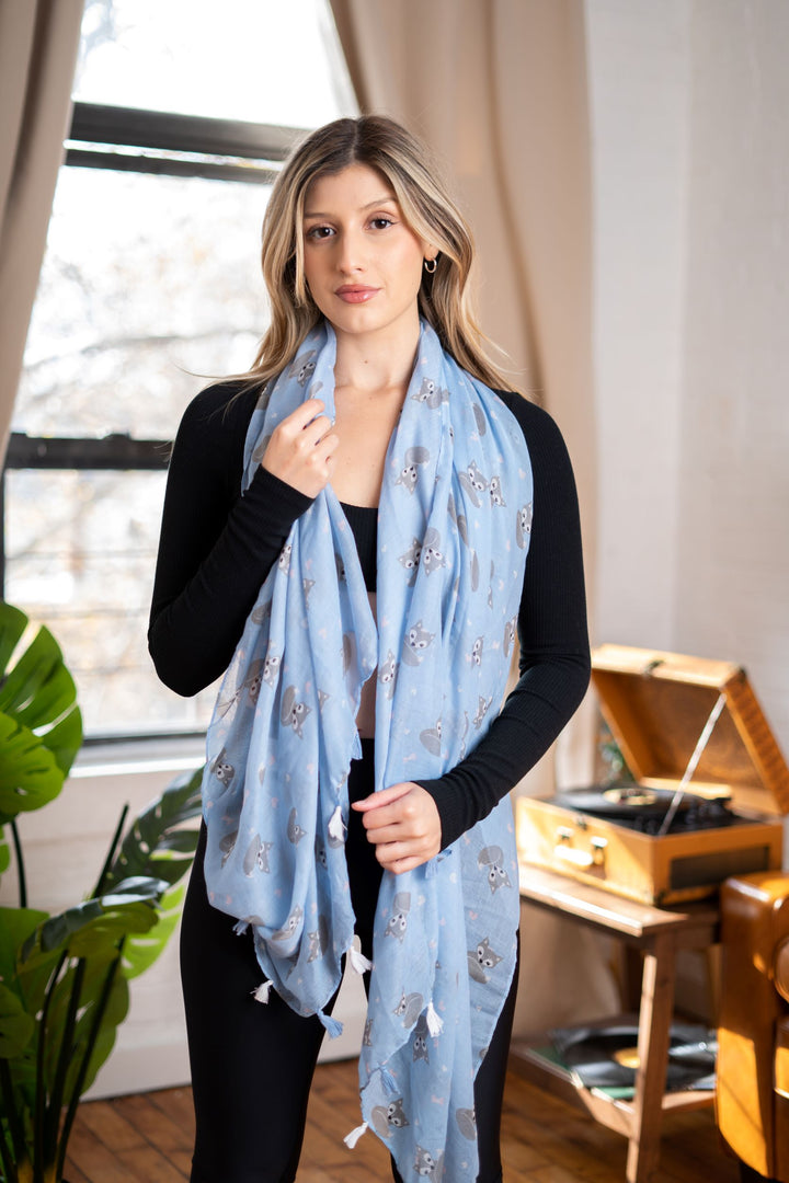 Fox Tassel Scarf | Pink Tassel Scarf | LELE Fashion